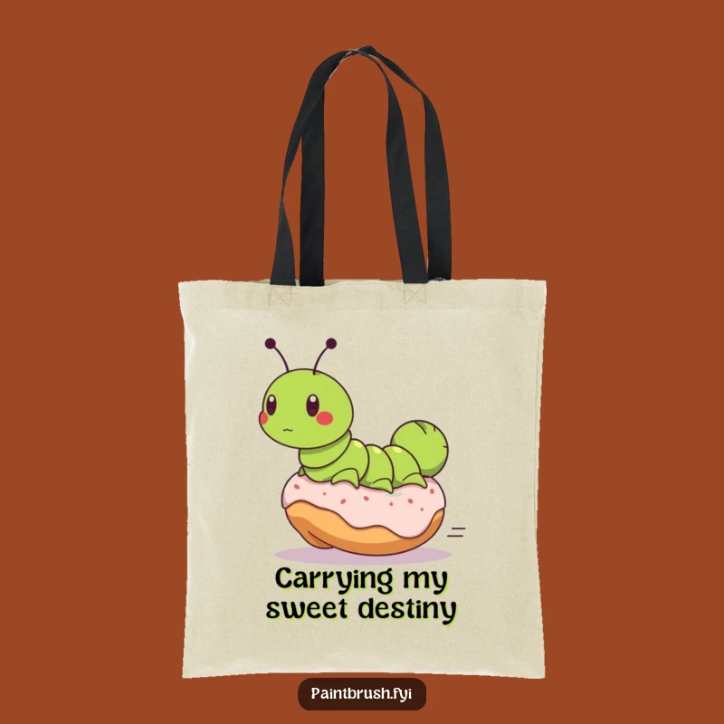 Funny Caterpillar Donut Ride Tote Bag - Stylish and Hilarious Carry-All Gift