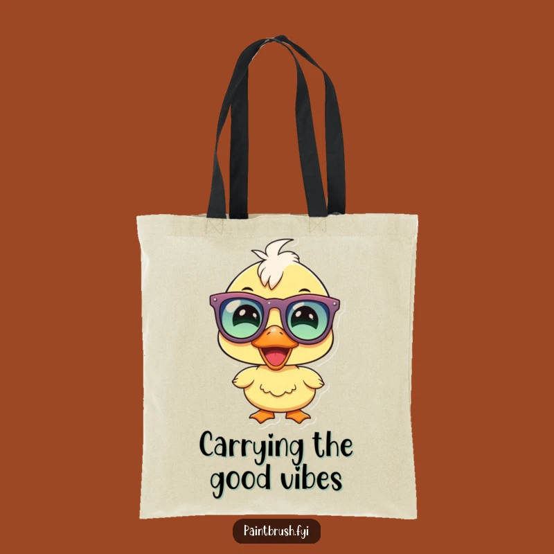 Funny Duckling Party Tote Bag: Joyous Character Carry-All for Fun