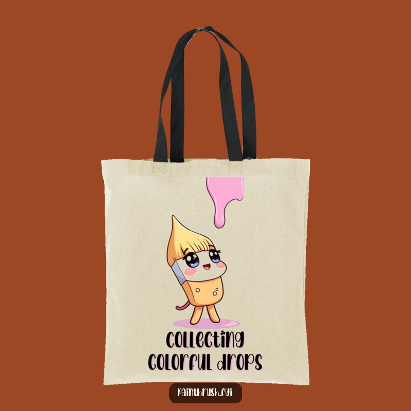 Funny Paintbrush Drip Tote Bag: Carry Curiosity, Perfect Funny Gift for Art Lovers