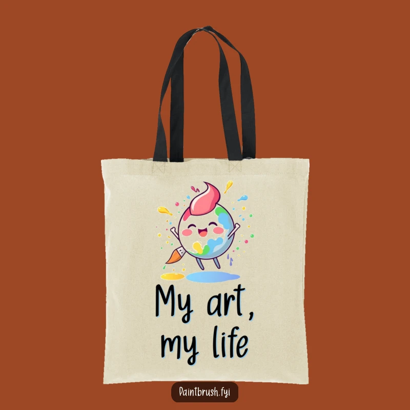 Funny Paintbrush Tote Bag: Carry Your Art Supplies in Style