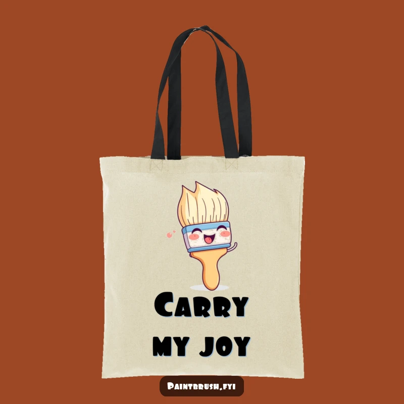 Funny Paintbrush Tote Bag: Carry Your Glee and Art Supplies