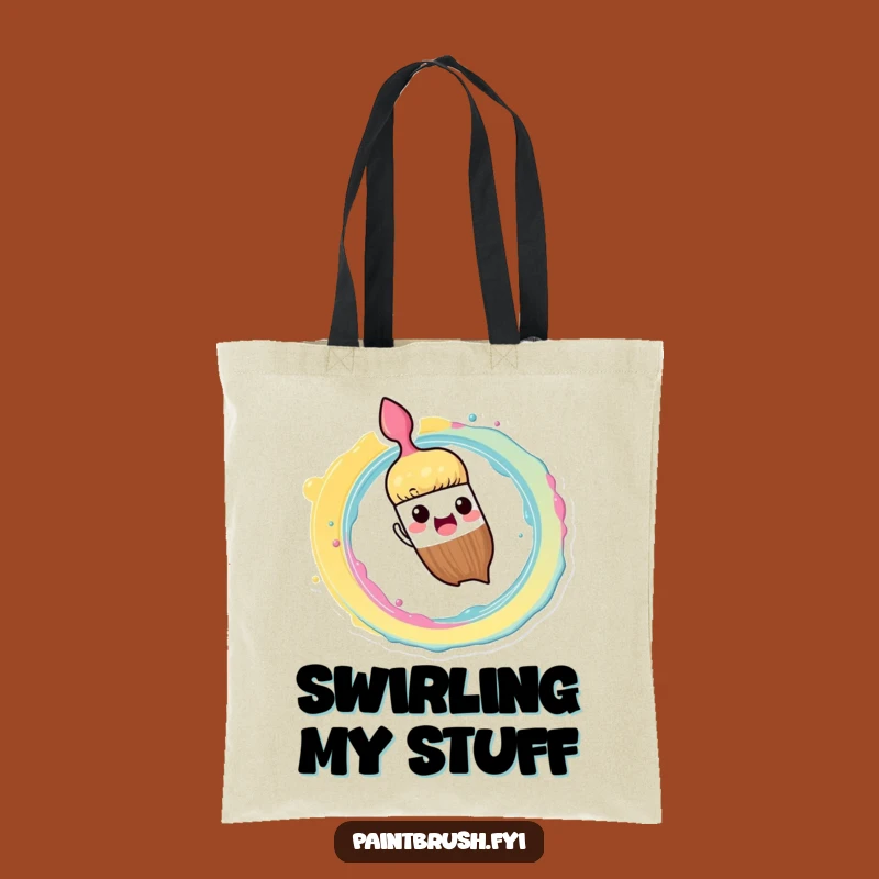 Funny Tote Bag: Splashing Paint Spiral Art - Practical Funny Gift Bag