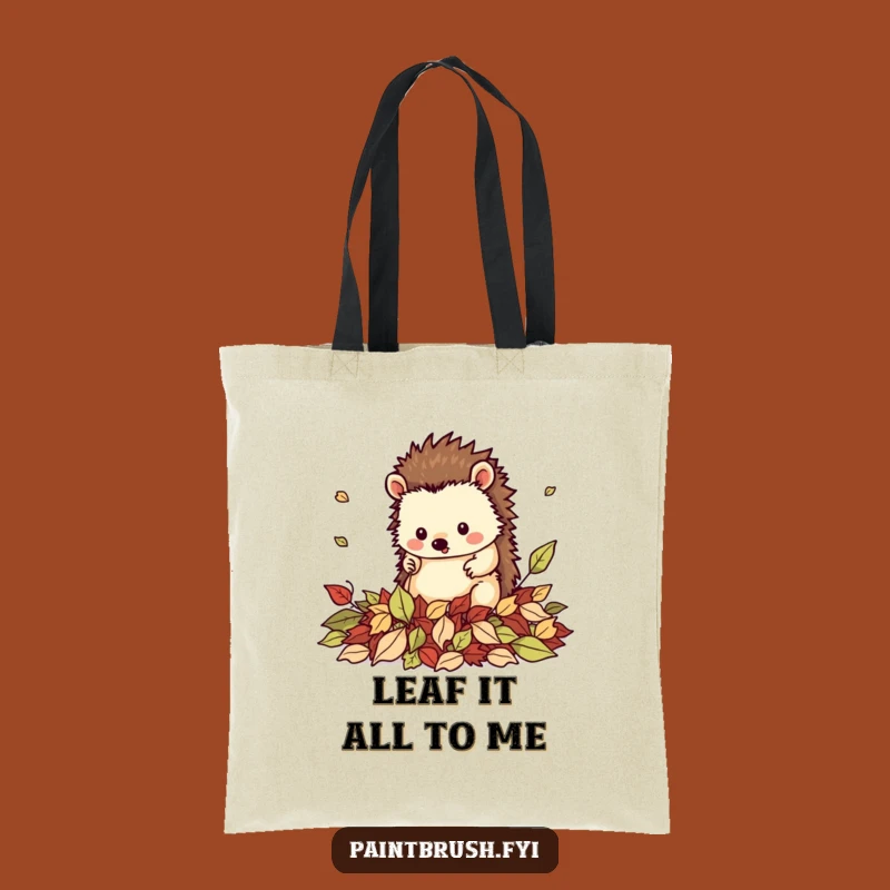 Funny Hedgehog Leaf Tidier Tote Bag: Neat Organizer Carry-All, Hilarious & Practical Gift