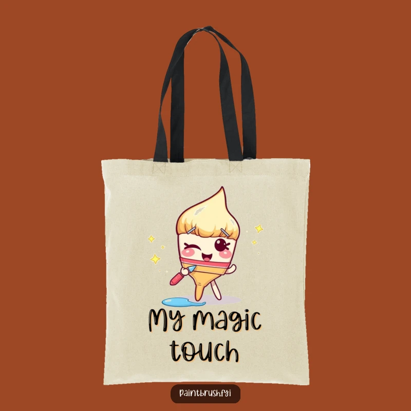 Funny Paintbrush Wink Tote Bag: Carry Sparkle & Sass, Perfect Funny Gift for Artists